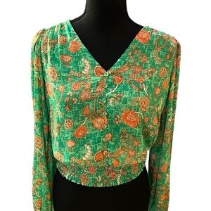 Maison D’amelie Long Sleeve Balloon Sleeve Top XS